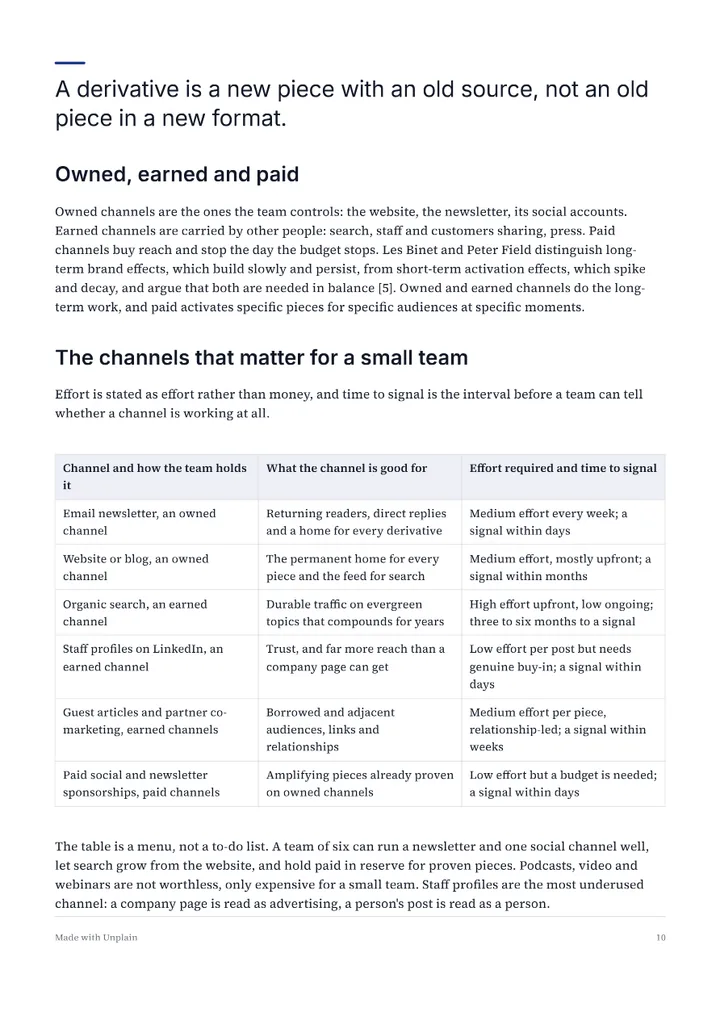Page 10 of The Content Engine.